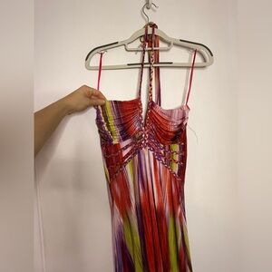Cynthia Rowley multicolored braided maxi dress